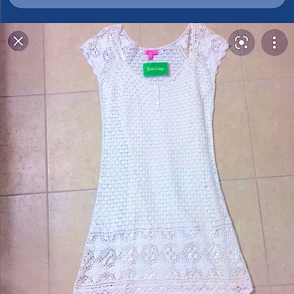 Lilly Pulitzer Canary Crochet Dress NWT
